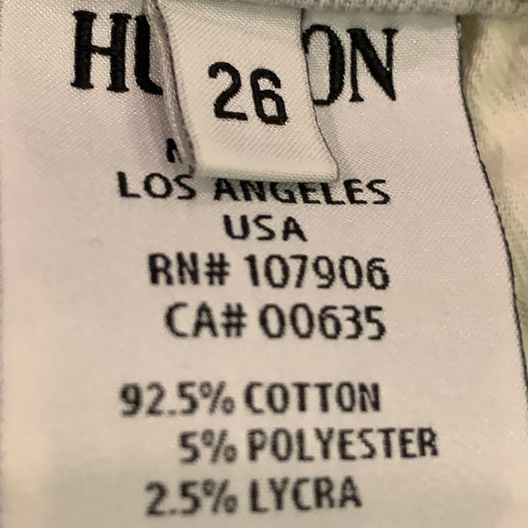 HUDSON Orange/White Dyed Skinny Jeans size 26 - Picture 9 of 9